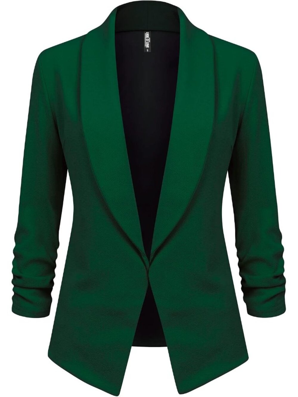Women 3/4 Sleeve Blazer Open Front Cardigan Jacket Work Office Blazer
